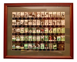 Champions Of Golf, The Masters Collection Winners 1934-1999 Blue Matted Wood Frame