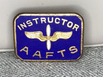 Rare Enamel WWII AAFTC World War II Pin - ARMY AIR FORCES TRAINING COMMAND - Very Hard To Find - Nice Piece !