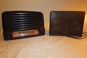 -2 Antique Radios:  General Electric And Emerson