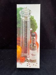 Large Acrylic Pepper Mill And Candleholders