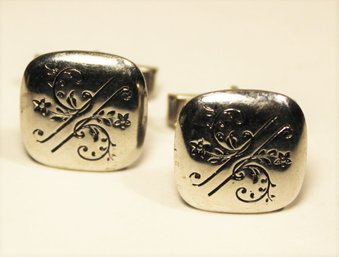 Pair Vintage Silver Cufflinks Good Quality Patent Pending