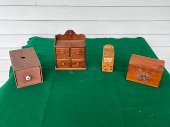 Group Of 4 Wood Boxes
