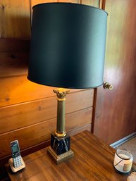 Marble And Brass Midcentury Lamp