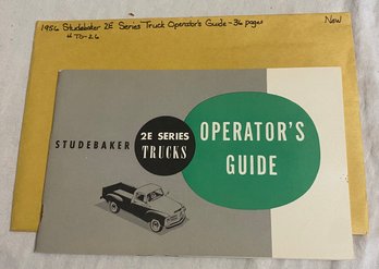 1956 Studebaker 2E Series Trucks Operators Guide