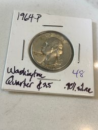 1964 P Washington Quarter .90 Silver 128