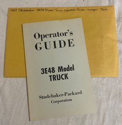 1957 Studebaker 3E48 Model Truck Operators Guide