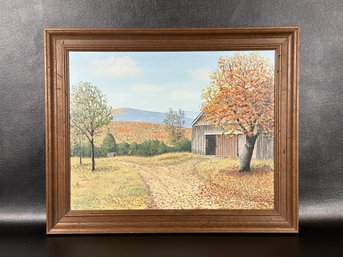 Original Landscape Painting, October Hills, By Winthrop L. Clapp