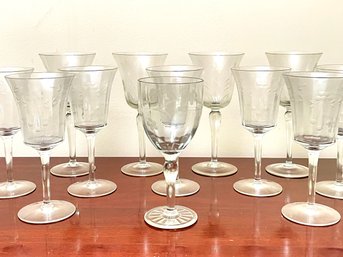 Vintage Cut Glass Goblets