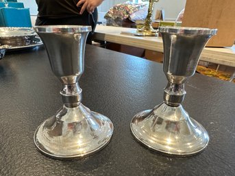 Pr. Sterling Candle Sticks 4'