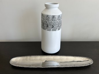 Modern Vessel & Decorative Silver Platter