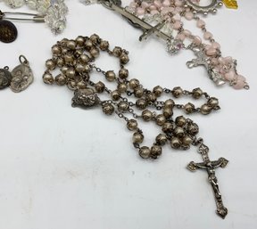 Religious Items ~ Sterling Silver Rosary Beads, Medals & More ~ (T)