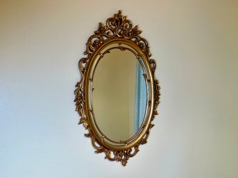 Vintage Syroco Ornate Gold Toned Mirror