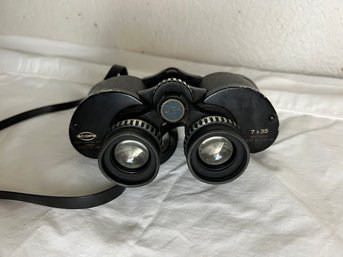 Vintage Scope Fully Coated Optics Amber Binoculars, 7x35 Wide Angle