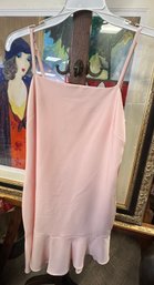 Unworn With Tag - BCBGeneration Carnation Pink Lily Asymmetrical Hem Spaghetti Strap Slip Dress Size 8.