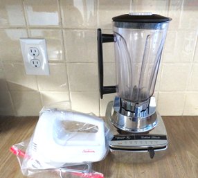 Hamilton Beach Stainless Steel Blender And Sunbeam Portable Mixer