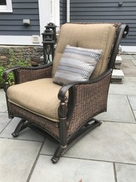 FORTUNOFF BARCELONA Cast Aluminum/ Wicker Resin ClubChair #1