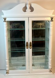 Beautiful Glass Front White Display Case