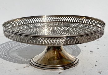 A Large Pierced Sterling Footed Bowl