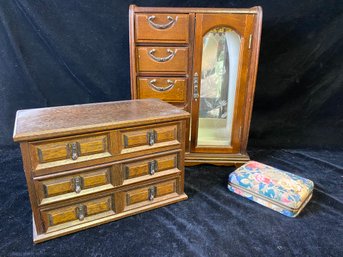 Vintage Style Wooden And Decorative Jewelry Boxes