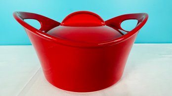 Rachel Ray 2.75 Quart Red Covered Casserole Stoneware Baking Dish With Lid