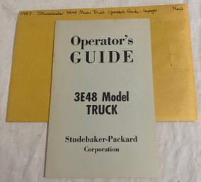 1957 Studebaker 3E48 Model Truck Operators Guide