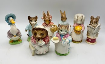 Vintage Beatrix Potter Figurines ~ 8 Figurines ~ (C)