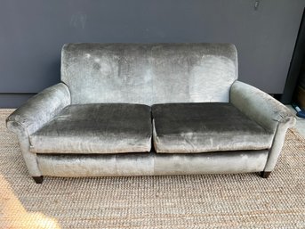 Rich Sage Green Velvet Sofa 2 Of 2