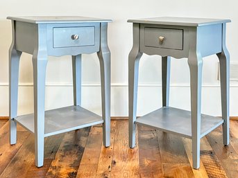 A Pair Of Custom Painted Pine Nightstands By Pottery Barn Kids