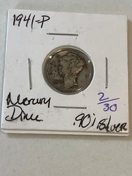 1941 P Mercury Dime .90 Silver 130