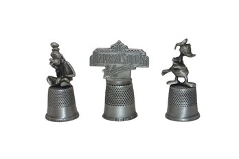 Vintage Donald Duck, Goofy, & Universal Studios Pewter Thimble