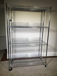 Like Brand Large Like New Metro Style / NSF Rack With Wheels  And Back Splashes - On Wheels - LIKE NEW !