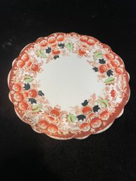 Orange Floral China Serving Dish