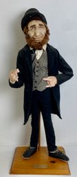 One-of-a- Kind Standing Cloth Figure - Abraham Lincoln By Sara Baker