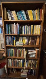 SIX SHELVES OF MATH, ECONOMICS, AND STOCK MARKET BOOKS