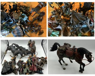Large Lot Of The Lord Of The Rings Action Figures ~ Horses & Figurines ~
