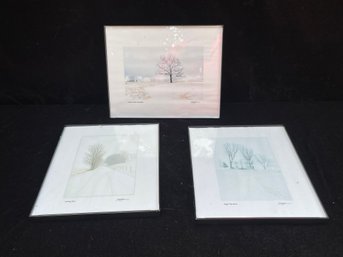 Trio Of Winter Scene Art Prints