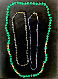Three Beaded Necklaces