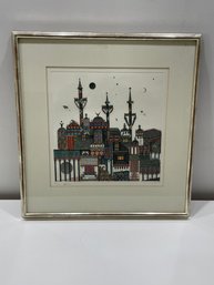 Village By Ovadia Alkara - Aquatint Etching