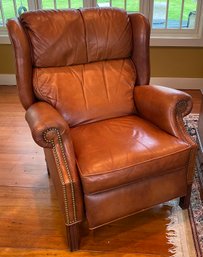 Motion Craft Leather Reclining Wing Chair