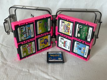 Large Lot Of 17 NINTENDO DS GAMES With Carrying Case- Scroll Through Photos