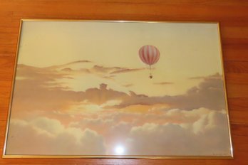 -Print Of Hot Air Balloon Above The Clouds By Donald Grant:  24 X 36