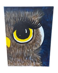 Original Owl Painting 12 Inches Wide By 16 Inches Tall.