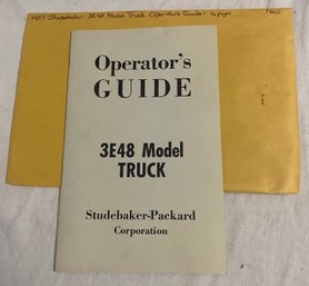 1957 Studebaker 3E48 Model Truck Operators Guide