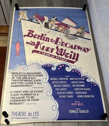 Berlin To Broadway With Kurt Weill Vintage NYC Subway Poster