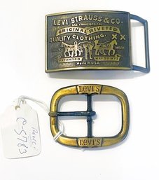 Two Vintage Levi's Belt Buckles-Salesman Samples-Lot 1