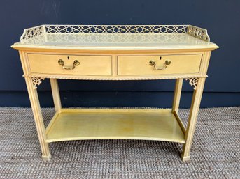 Marigold Chippendale Gallery Console By Hickory Chair With 2 Drawers