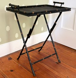 An Elegant Antique Faux Bamboo Chinese Chippendale Tray Top Table