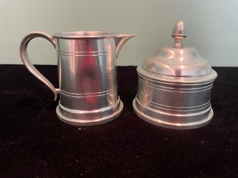 Woodbury Pewter Creamer & Sugar Set