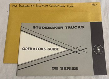 1960 Studebaker 5E Series Trucks Operators Guide