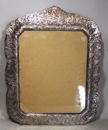 Larger 1920s Fancy Repousse Dutch Themed Silver Plated Table Or Wall Frame